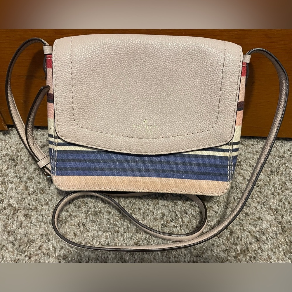 Kate Spade Crossbody Bag  Nilla Hughes Street Fabric Multi-Colored GUC
